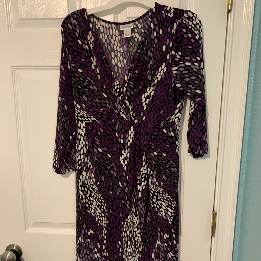MOTHERHOOD MATERNITY PRINTED DRESS LARGE